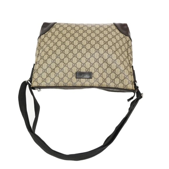 GUCCI GG Pattern Shoulder Bag GG Supreme Leather Brown SHW 04KB623 - Picture 6 of 16